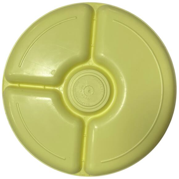 Vintage Hawkeye Yellow Divided Plates Mugs Picnic Set Burlington - Picture 15 of 16